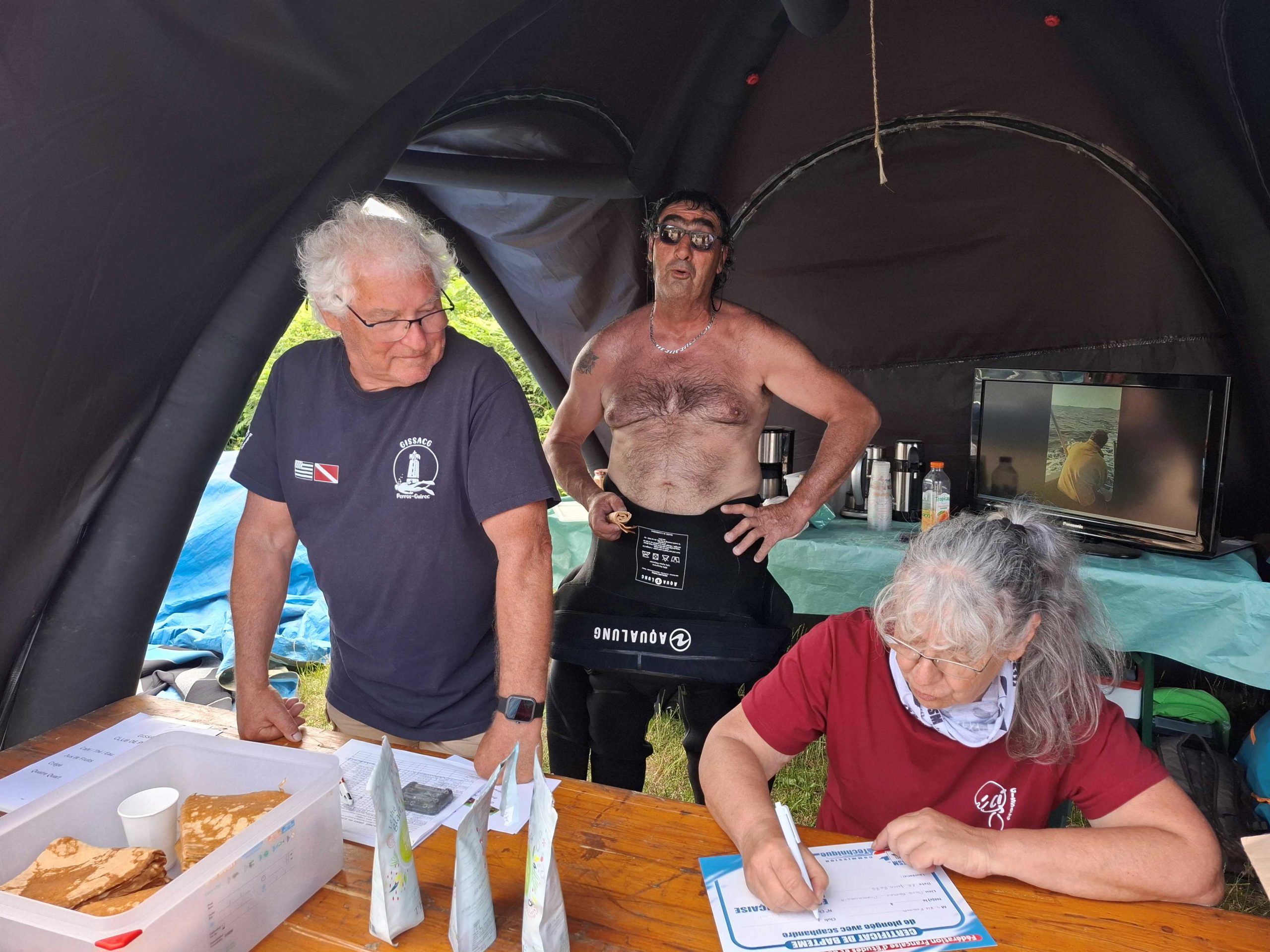 Pascal et Nathalie à l'accueil